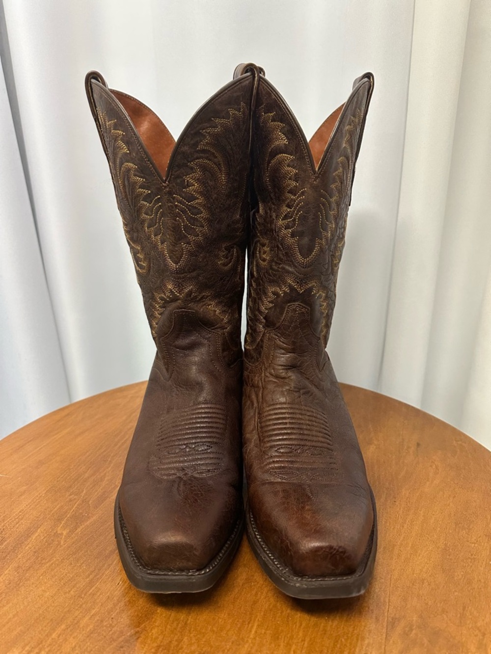 Dan Post men’s Brown distressed Western Leather Cowboy Boots size 9 ew